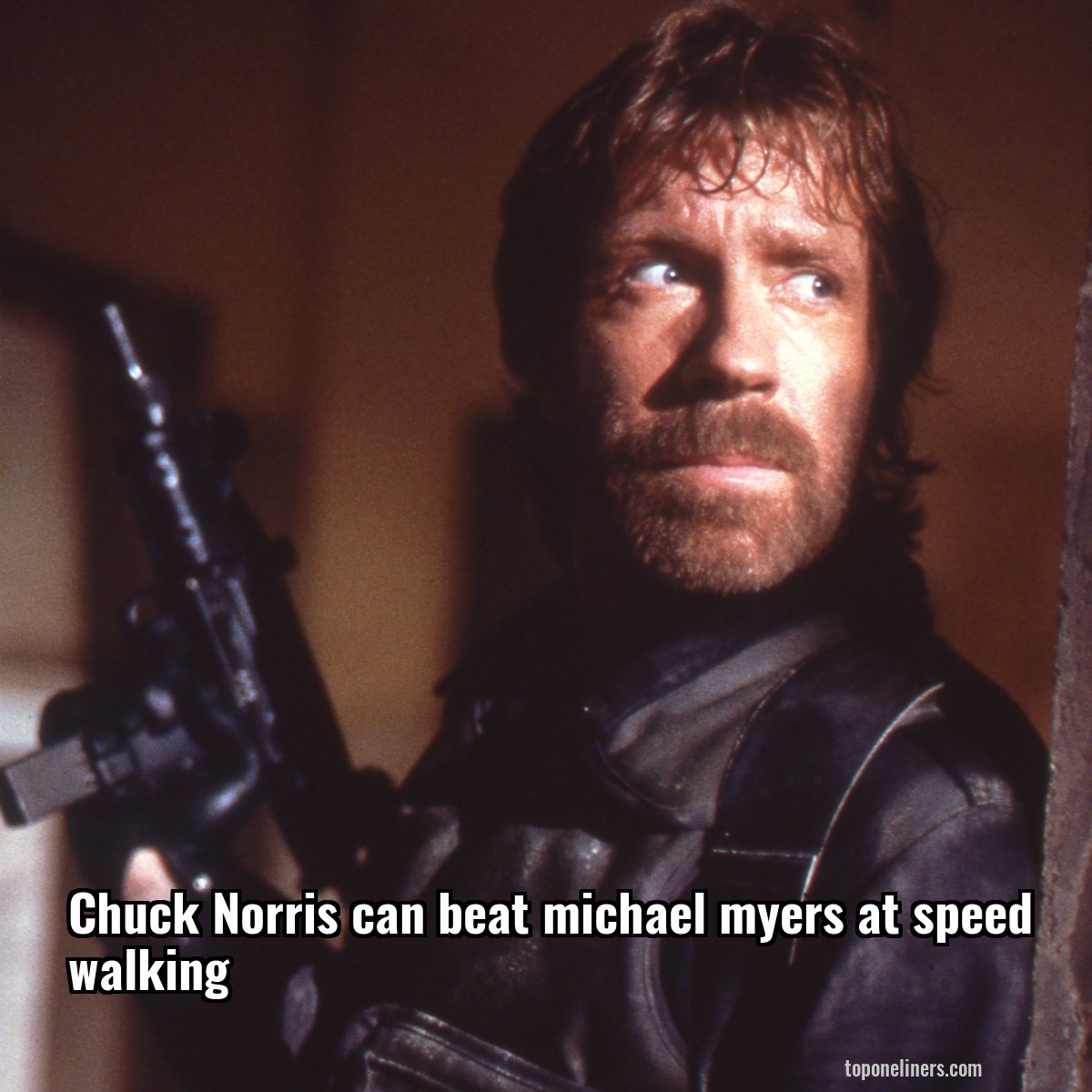 Chuck Norris can beat michael myers at speed walking