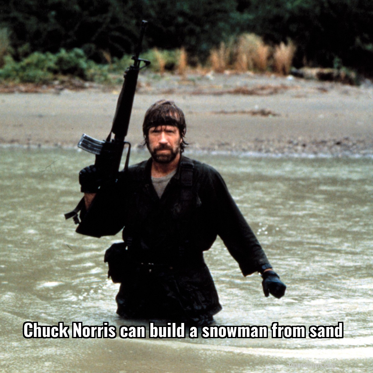 Chuck Norris can build a snowman from sand