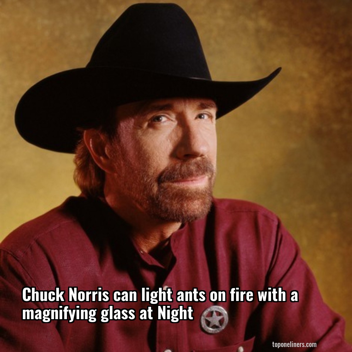 Chuck Norris can light ants on fire with a magnifying glass at Night