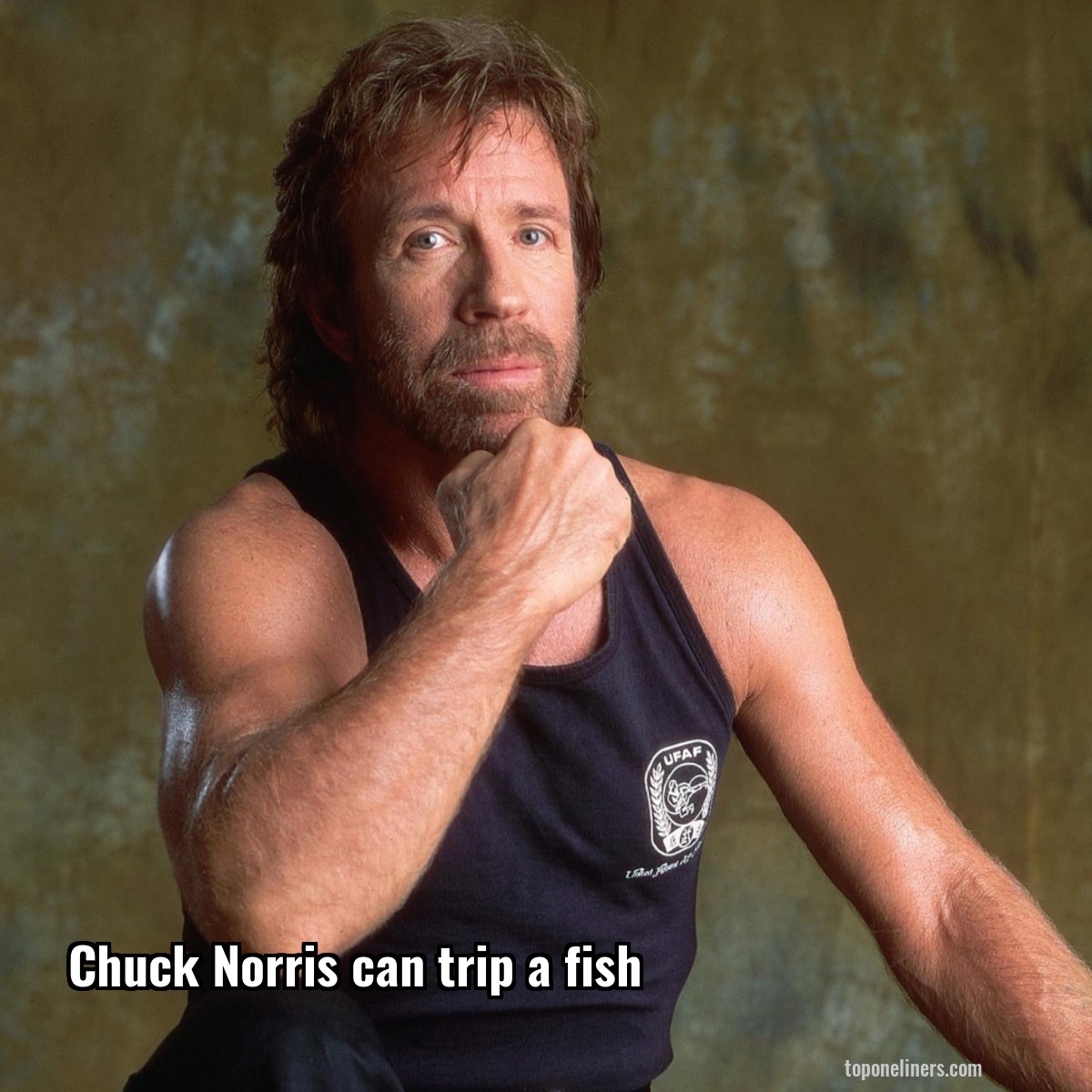 Chuck Norris can trip a fish
