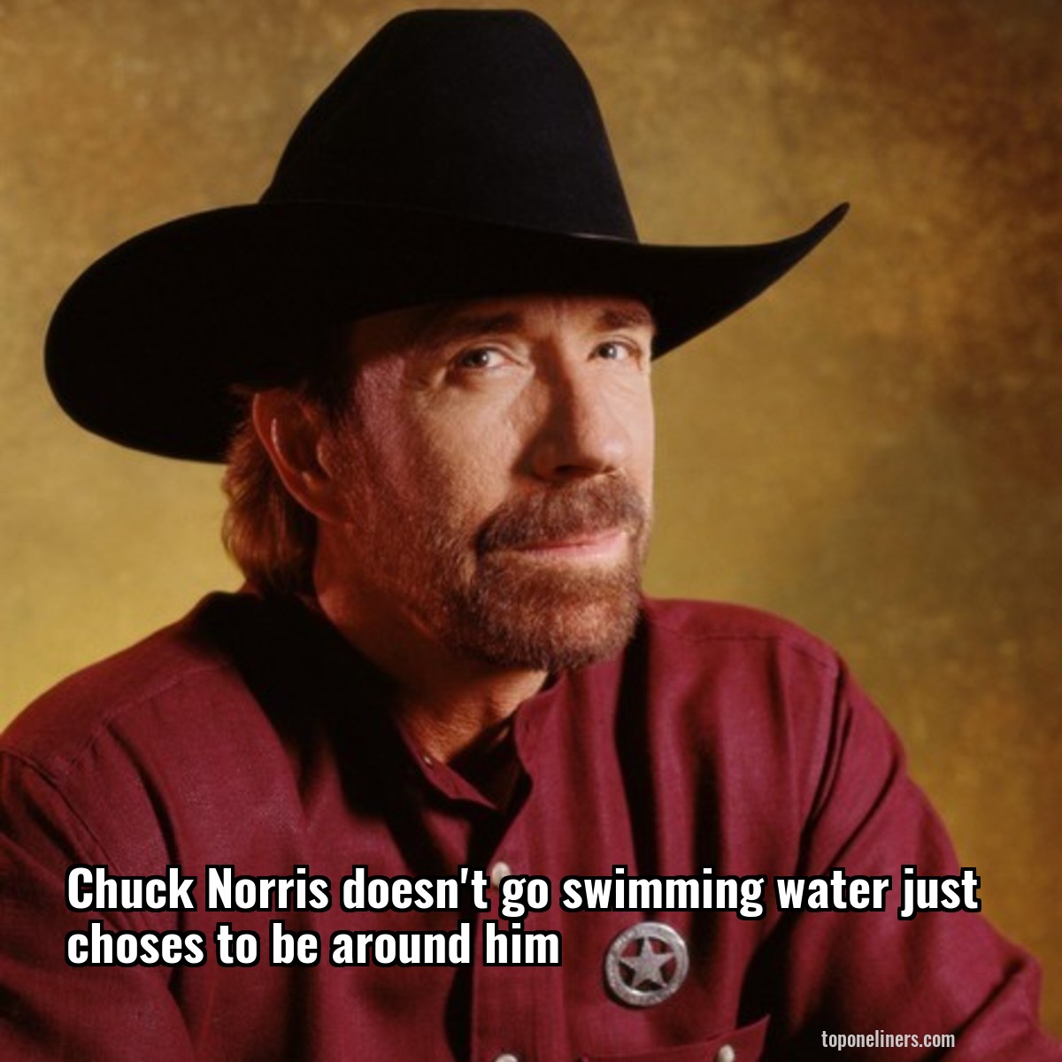 Chuck Norris doesn't go swimming water just choses to be around him