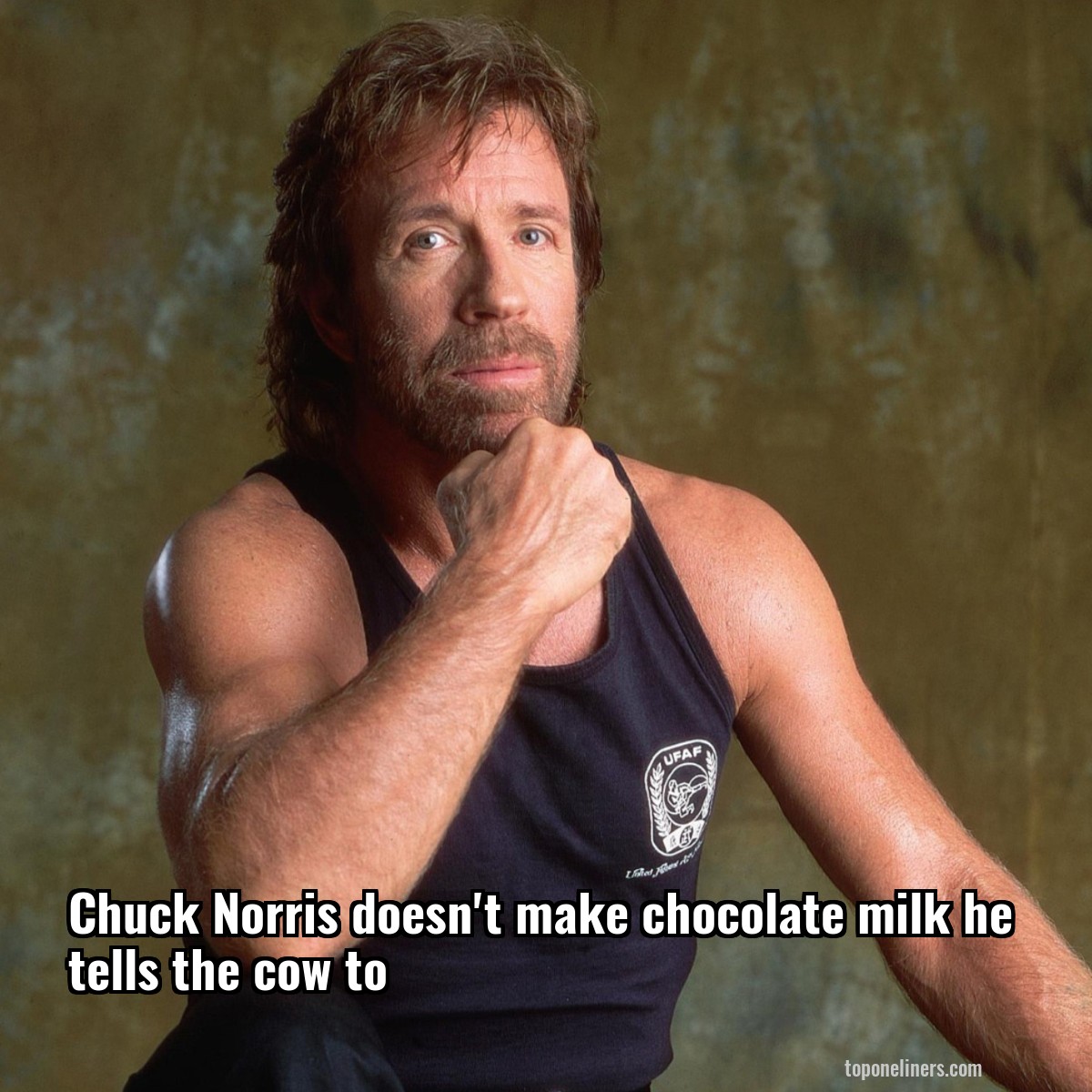 Chuck Norris doesn't make chocolate milk he tells the cow to