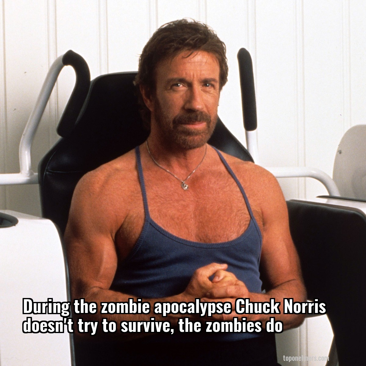 During the zombie apocalypse Chuck Norris doesn't try to survive, the zombies do