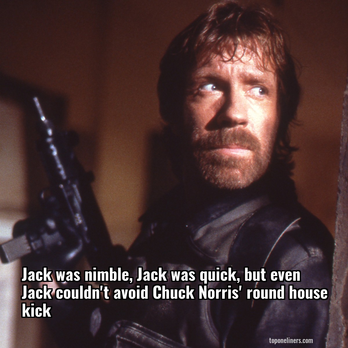 Jack was nimble, Jack was quick, but even Jack couldn't avoid Chuck Norris' round house kick