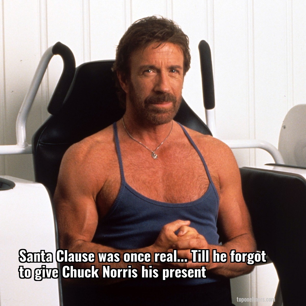 Santa Clause was once real... Till he forgot to give Chuck Norris his present