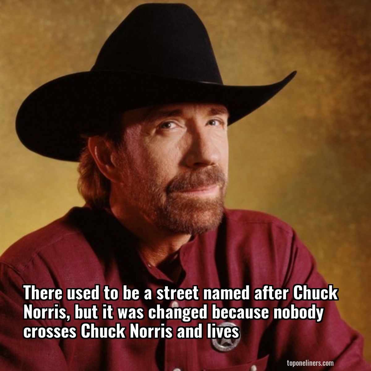 There used to be a street named after Chuck Norris, but it was changed because nobody crosses Chuck Norris and lives