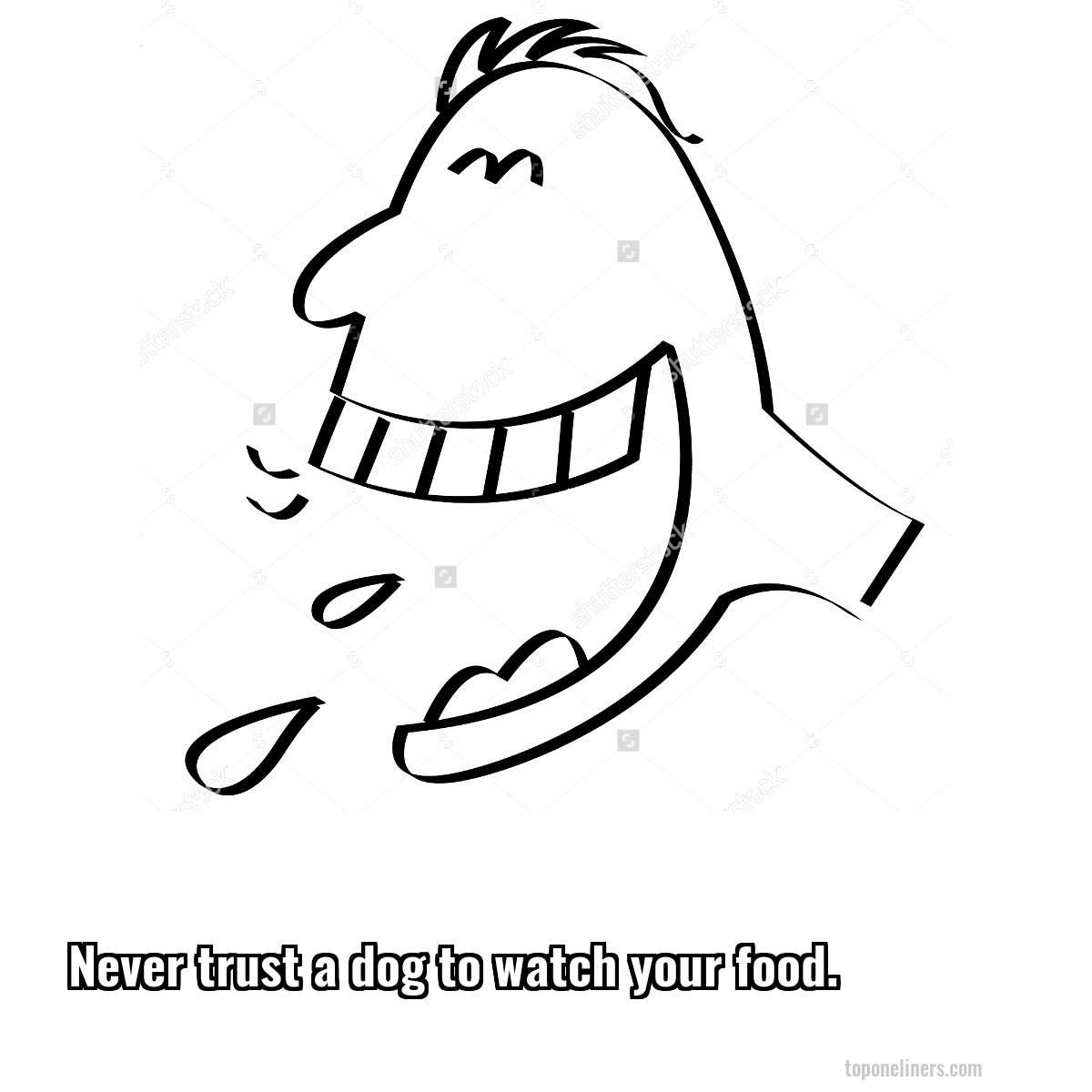Never trust a dog to watch your food.
