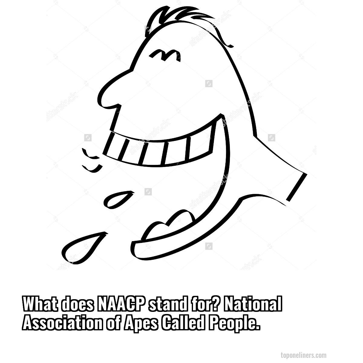 What does NAACP stand for? National Association of Apes Called People.

